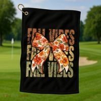 Coquette Floral Fall Vibes Autumn Golf Towel thumb 1