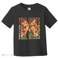 Coquette Floral Fall Vibes Autumn Toddler T-Shirt thumb 0