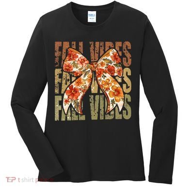 Coquette Floral Fall Vibes Autumn Women's Long Sleeve Shirt