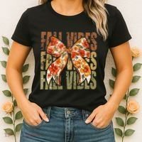 Coquette Floral Fall Vibes Autumn Women's T-Shirt thumb 2