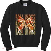 Coquette Floral Fall Vibes Autumn Kids Sweatshirt thumb 0