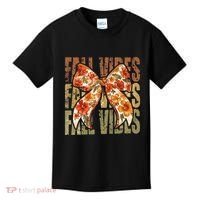 Coquette Floral Fall Vibes Autumn Kids T-Shirt thumb 0