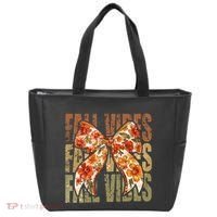 Coquette Floral Fall Vibes Autumn Tote Bag thumb 0