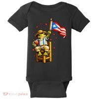 Coquí Frog Football Fan Puerto Rico Flag Baby Bodysuit thumb 0