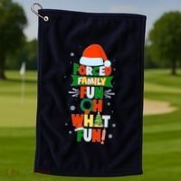 Christmas Forced Family Fun Oh What Fun Golf Towel thumb 1