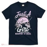 Cute Fishing Funny Keeping It Reel Women Girl Purple Pink T-Shirt thumb 0