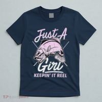 Cute Fishing Funny Keeping It Reel Women Girl Purple Pink T-Shirt thumb 5