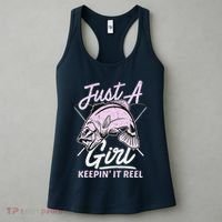 Cute Fishing Funny Keeping It Reel Women Girl Purple Pink Women's Tank Top thumb 3