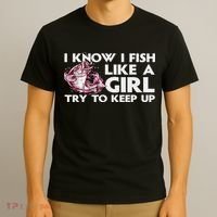 Cool Fishing For Women Trout Angler Bass Fish Hunting T-Shirt thumb 3
