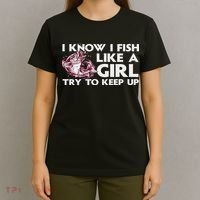Cool Fishing For Women Trout Angler Bass Fish Hunting T-Shirt thumb 4