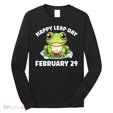 Cute Frog February 29th Leap Day 2024 Long Sleeve Shirt