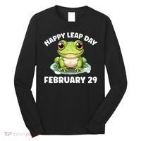 Cute Frog February 29th Leap Day 2024 Long Sleeve Shirt thumb 0