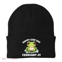 Cute Frog February 29th Leap Day 2024 Beanie thumb 0