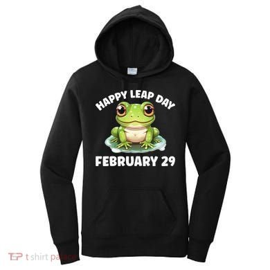 Cute Frog February 29th Leap Day 2024 Women's Hoodie