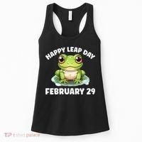 Cute Frog February 29th Leap Day 2024 Women's Tank Top thumb 0