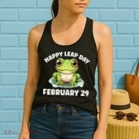 Cute Frog February 29th Leap Day 2024 Women's Tank Top thumb 2