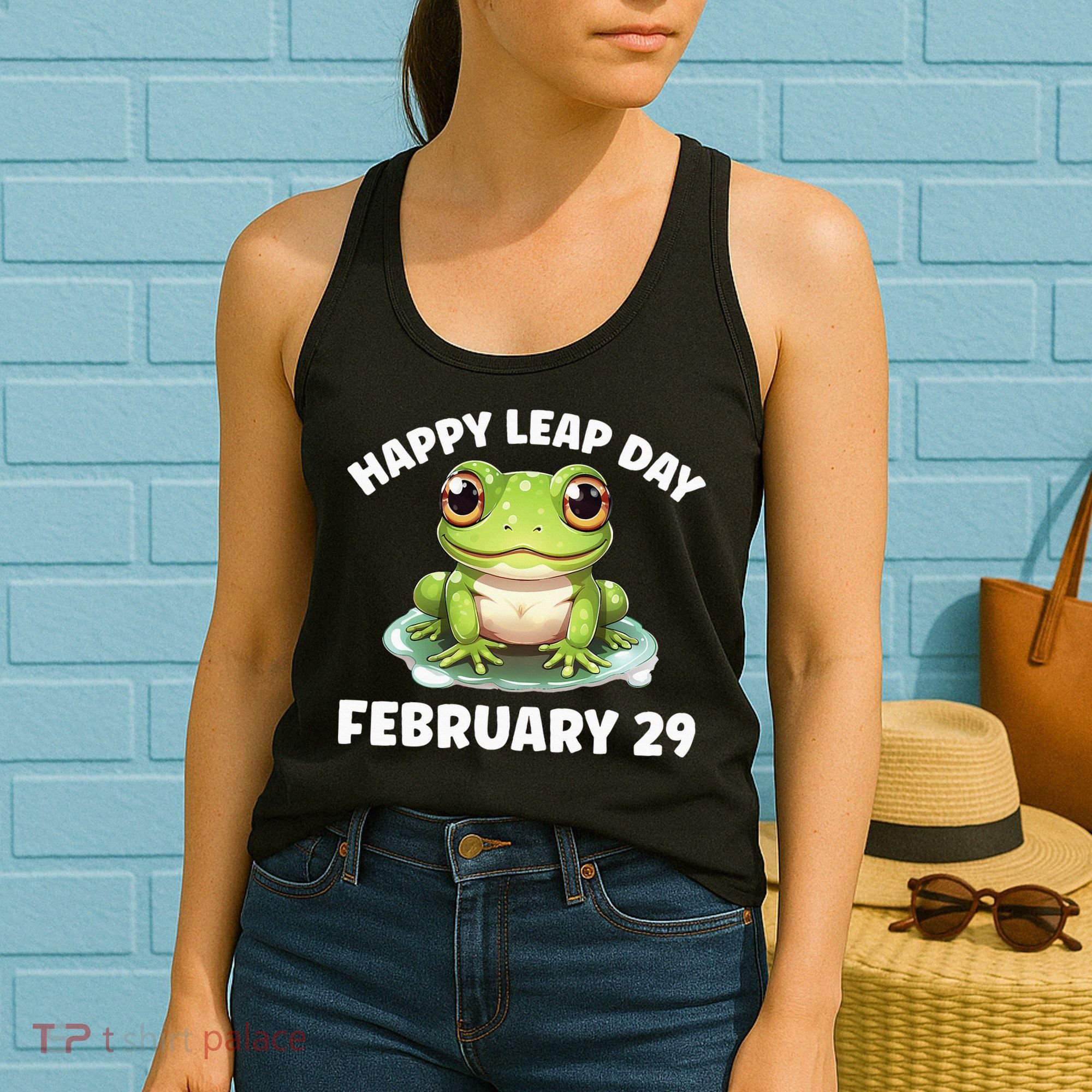 Cute Frog February 29th Leap Day 2024 Women's Tank Top