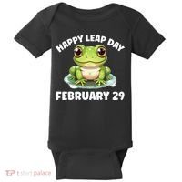 Cute Frog February 29th Leap Day 2024 Baby Bodysuit thumb 0