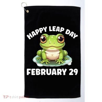 Cute Frog February 29th Leap Day 2024 Golf Towel