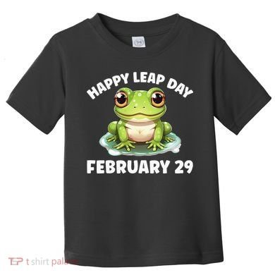 Cute Frog February 29th Leap Day 2024 Toddler T-Shirt