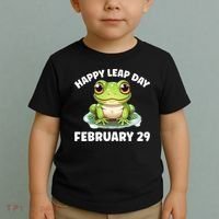 Cute Frog February 29th Leap Day 2024 Toddler T-Shirt thumb 2