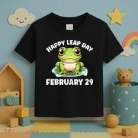 Cute Frog February 29th Leap Day 2024 Toddler T-Shirt thumb 3