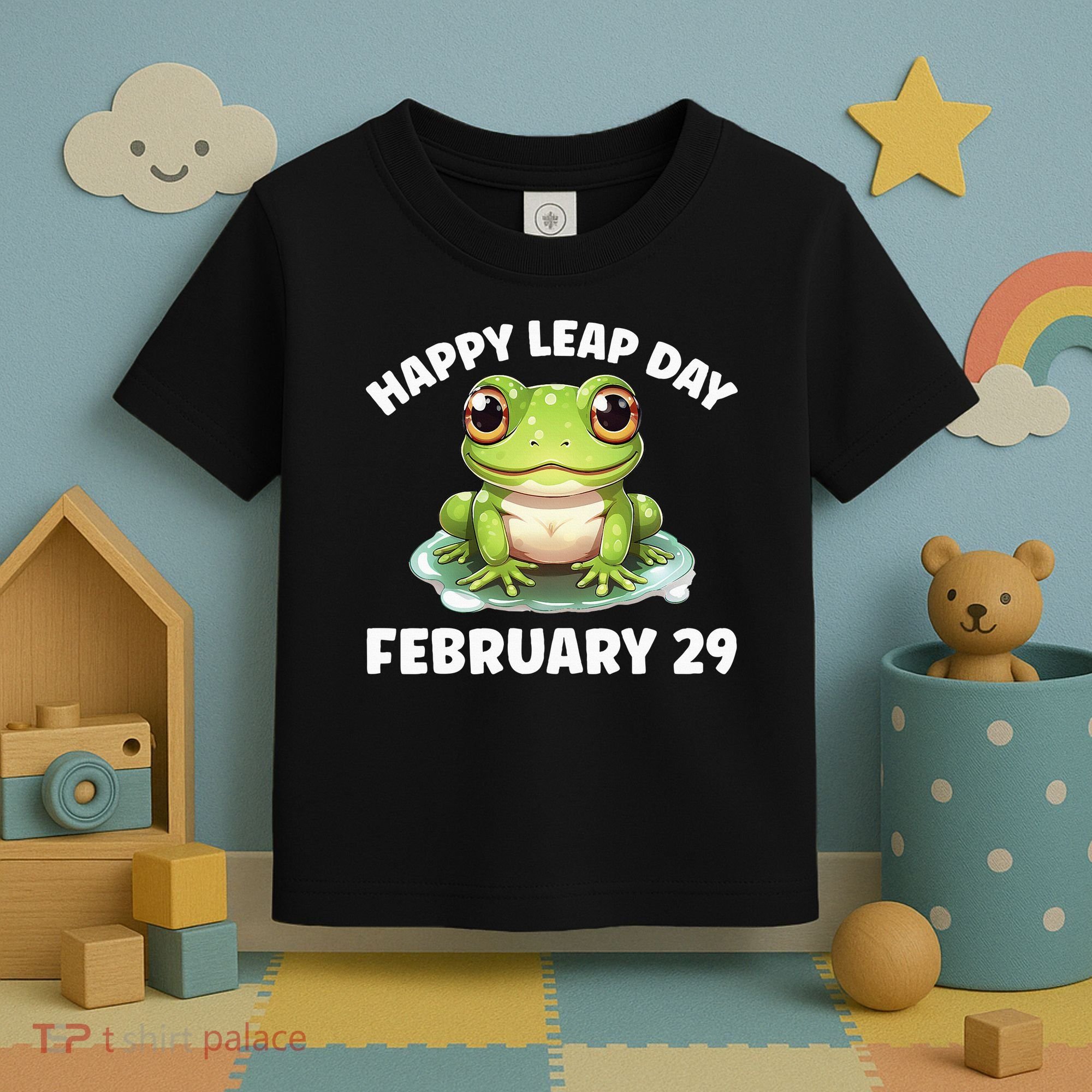 Cute Frog February 29th Leap Day 2024 Toddler T-Shirt