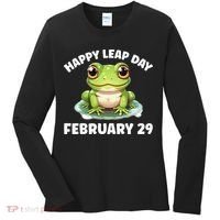 Cute Frog February 29th Leap Day 2024 Women's Long Sleeve Shirt thumb 0