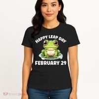 Cute Frog February 29th Leap Day 2024 Women's T-Shirt thumb 4