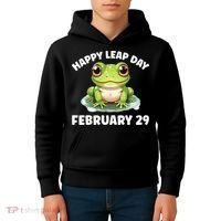Cute Frog February 29th Leap Day 2024 Kids Hoodie thumb 4