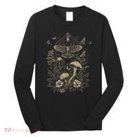 Cute Fairycore Floral Moth Aesthetic Long Sleeve Shirt thumb 0