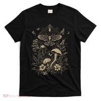 Cute Fairycore Floral Moth Aesthetic T-Shirt thumb 0