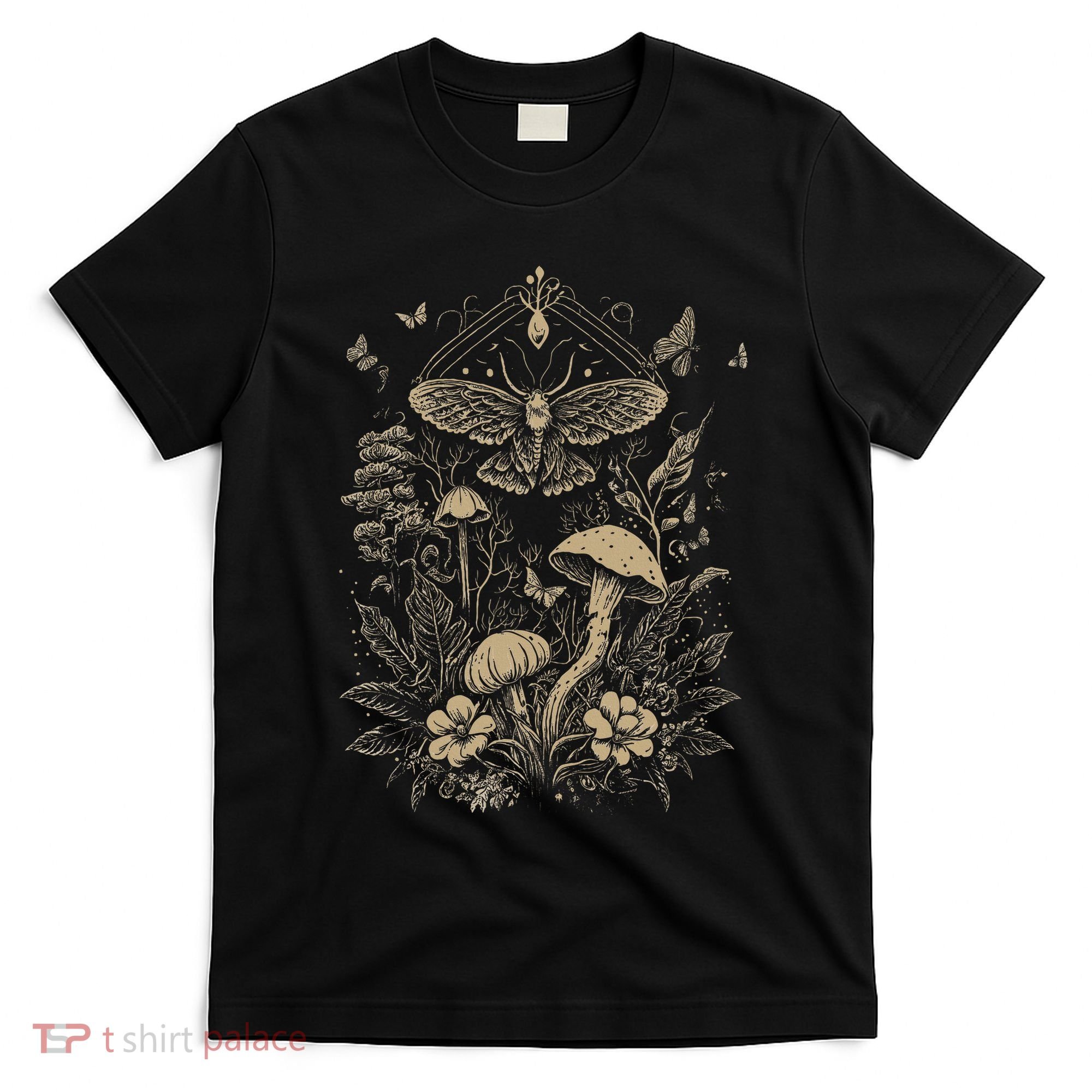 Cute Fairycore Floral Moth Aesthetic T-Shirt