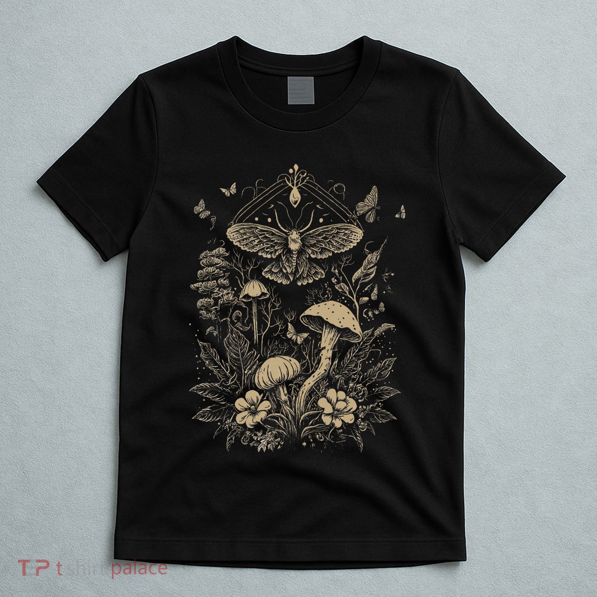 Cute Fairycore Floral Moth Aesthetic T-Shirt