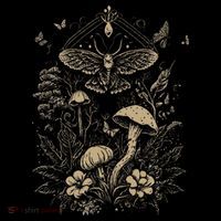 Cute Fairycore Floral Moth Aesthetic Mousepad thumb 1