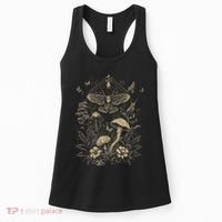 Cute Fairycore Floral Moth Aesthetic Women's Tank Top thumb 0