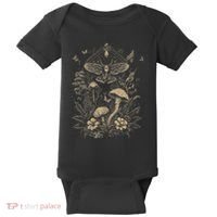 Cute Fairycore Floral Moth Aesthetic Baby Bodysuit thumb 0