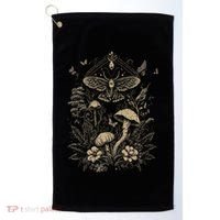Cute Fairycore Floral Moth Aesthetic Golf Towel thumb 0