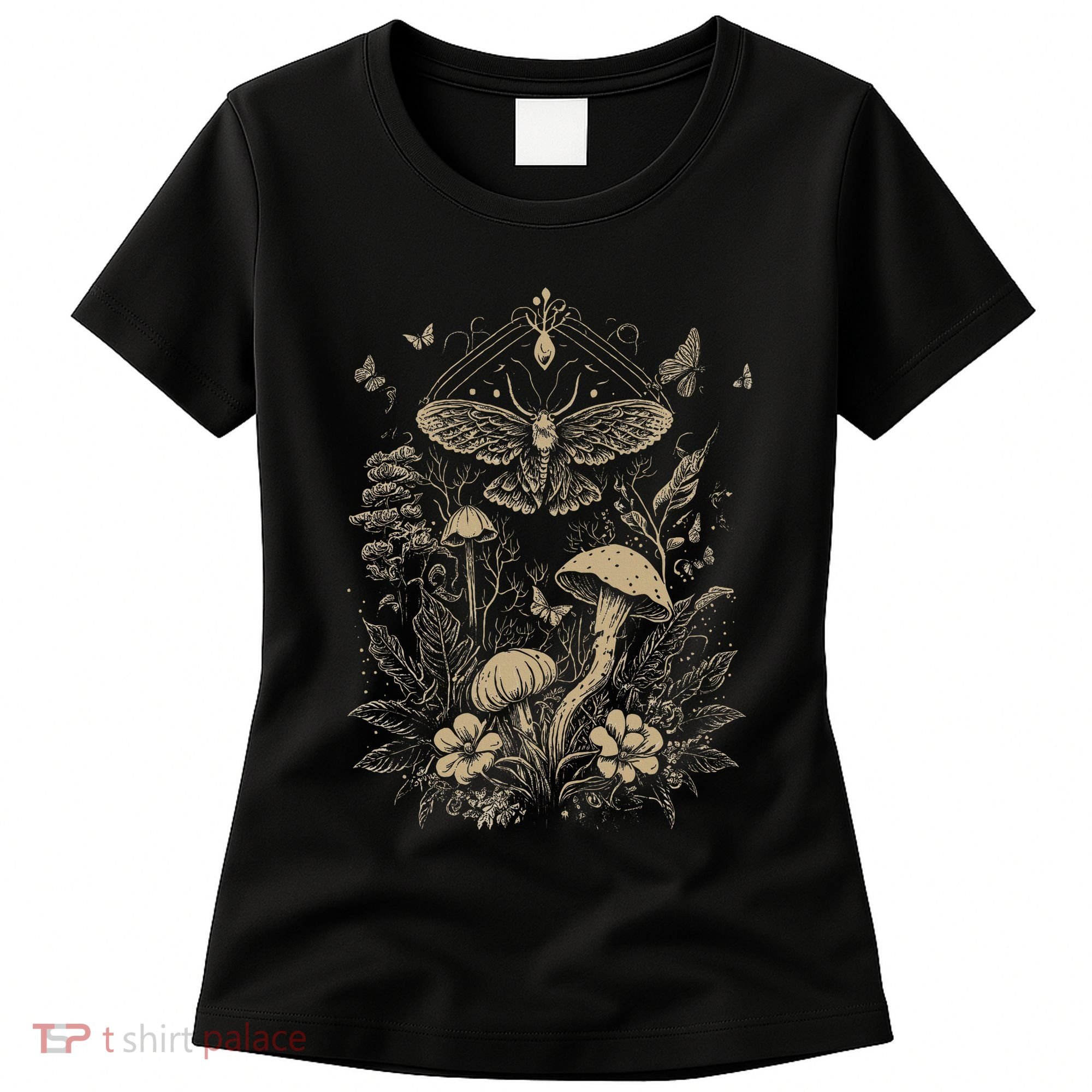 Cute Fairycore Floral Moth Aesthetic Women's T-Shirt