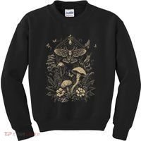 Cute Fairycore Floral Moth Aesthetic Kids Sweatshirt thumb 0