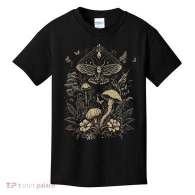 Cute Fairycore Floral Moth Aesthetic Kids T-Shirt