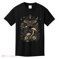Cute Fairycore Floral Moth Aesthetic Kids T-Shirt thumb 0