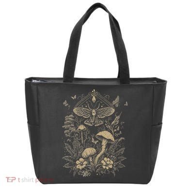 Cute Fairycore Floral Moth Aesthetic Tote Bag