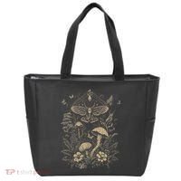 Cute Fairycore Floral Moth Aesthetic Tote Bag thumb 0