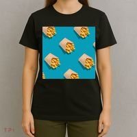 Cute Funny French Fry Fries Pastern T-Shirt thumb 4