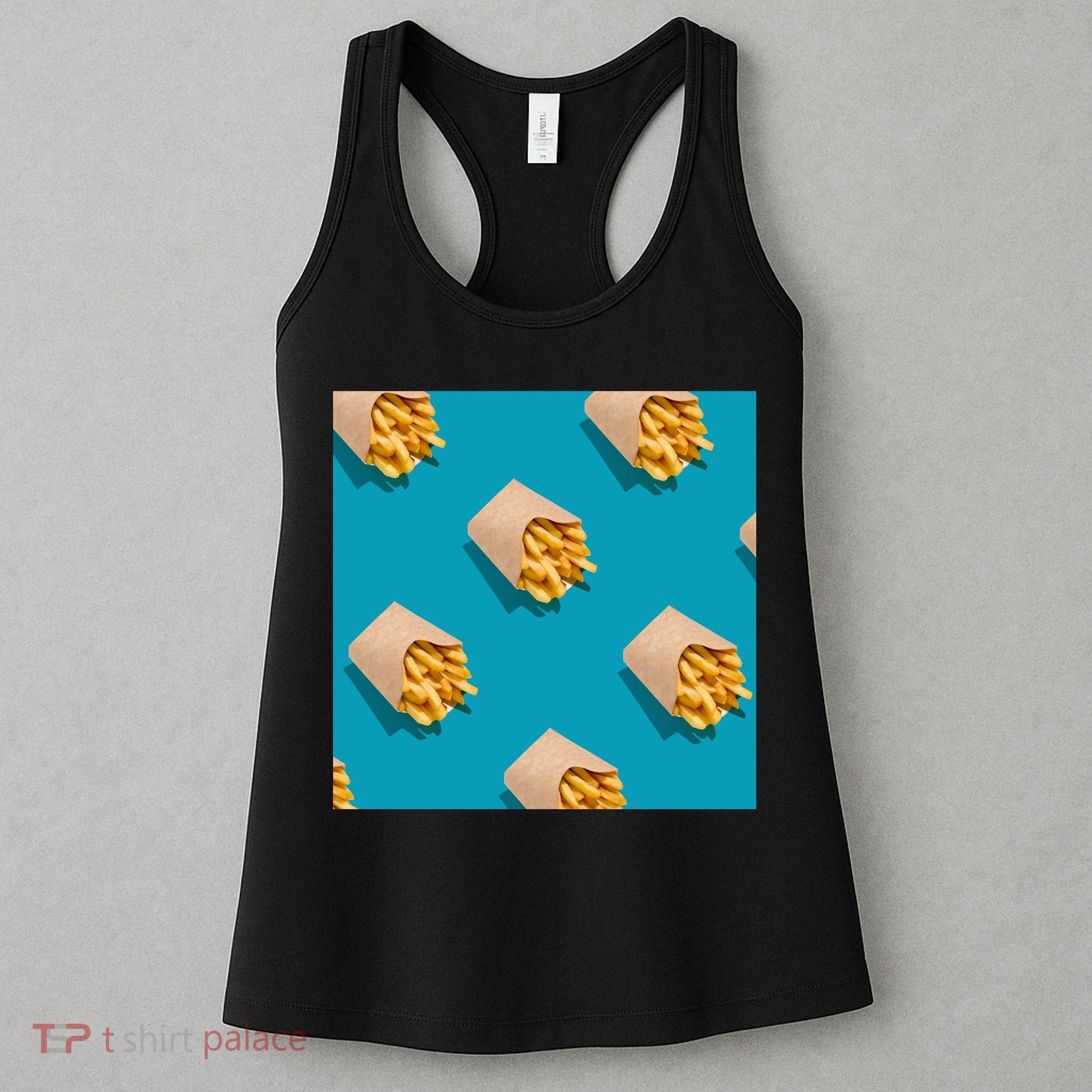 Cute Funny French Fry Fries Pastern Women's Tank Top