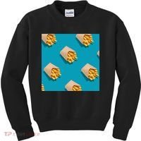 Cute Funny French Fry Fries Pastern Kids Sweatshirt thumb 0
