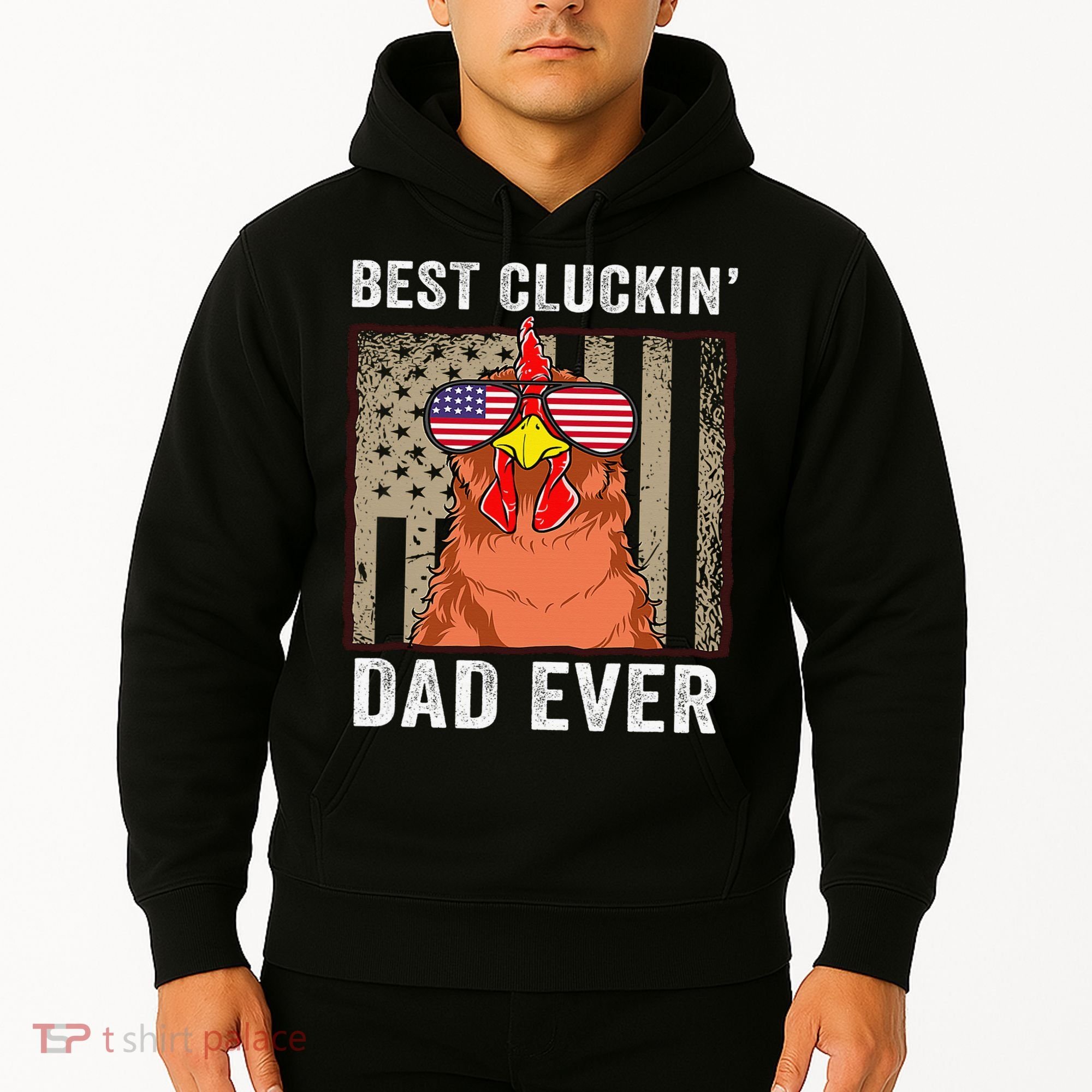 Chicken Funny Farm Best Cluckin' Dad Ever Chicken Hoodie