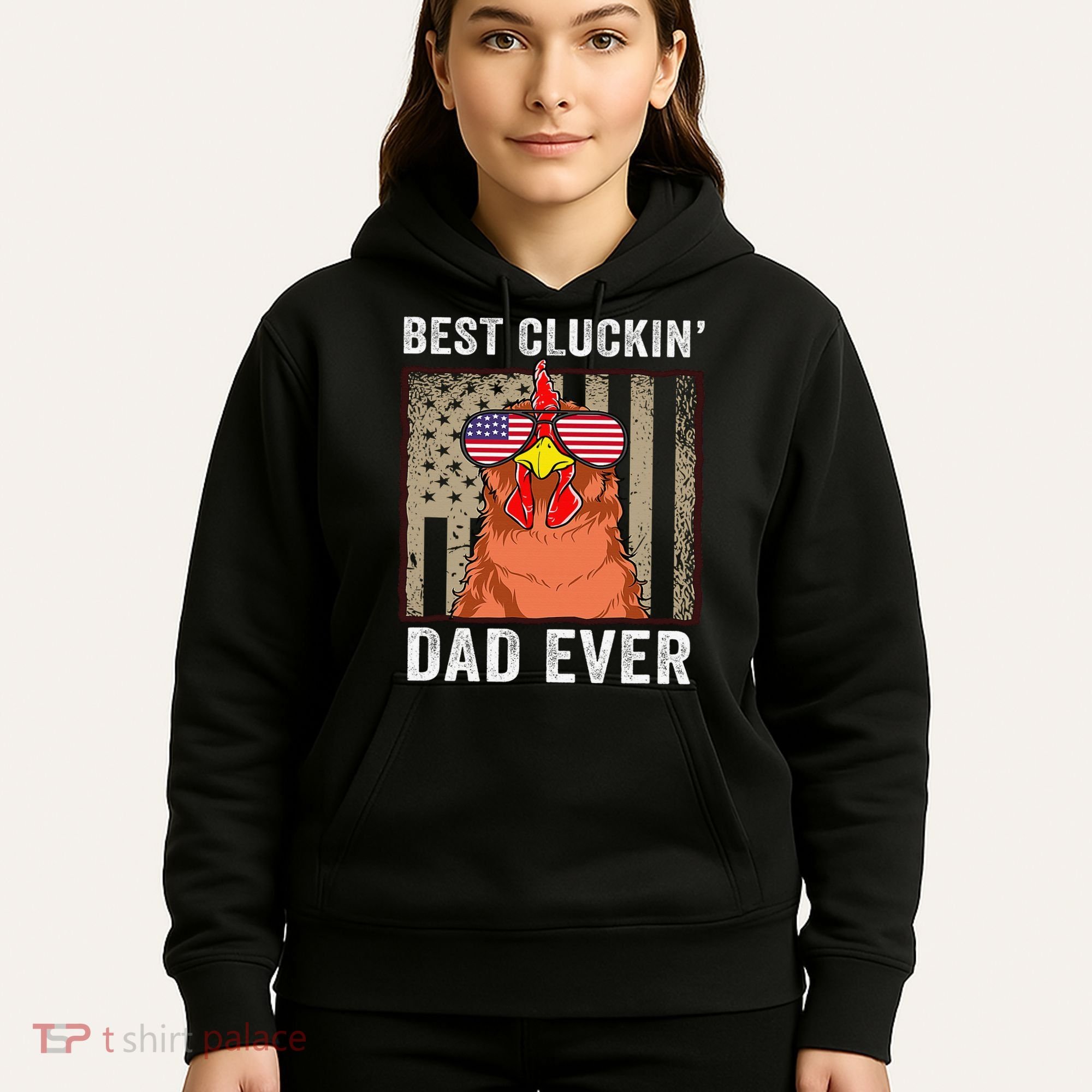 Chicken Funny Farm Best Cluckin' Dad Ever Chicken Hoodie
