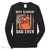 Chicken Funny Farm Best Cluckin' Dad Ever Chicken Long Sleeve Shirt thumb 0